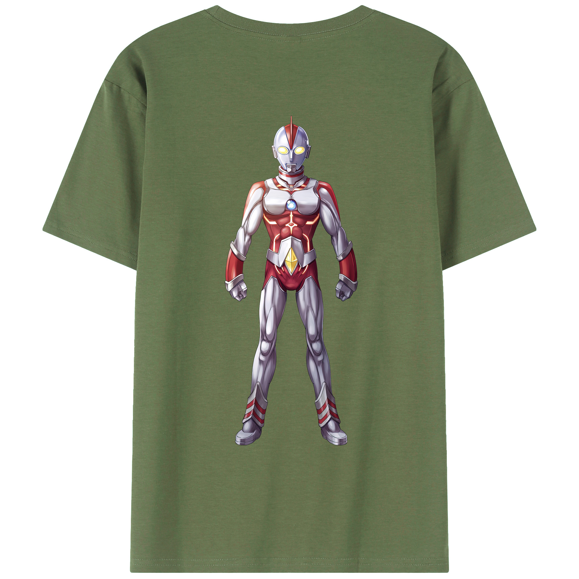 （画像用） ウルトラマン Ultraman 綿100％ メンズ半袖Tシャツ（バックプリント） 通気性